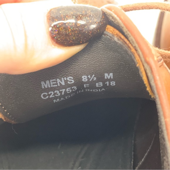 Cole Haan Men’s British Tan Leather Lace Up Wingtip Oxford Dress Shoes Size 8.5 - Picture 7 of 11